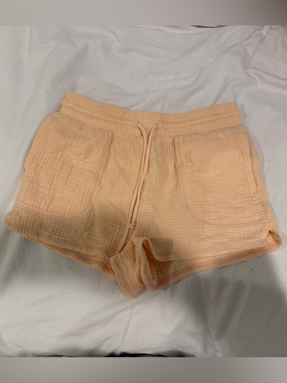 Z Supply Peach Textured High Waist Lounge Shorts